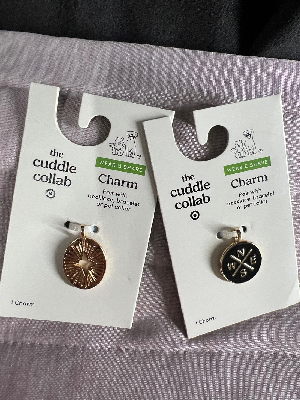 The Cuddle Collab (Target) - Gold Compass & Sunburst Charms